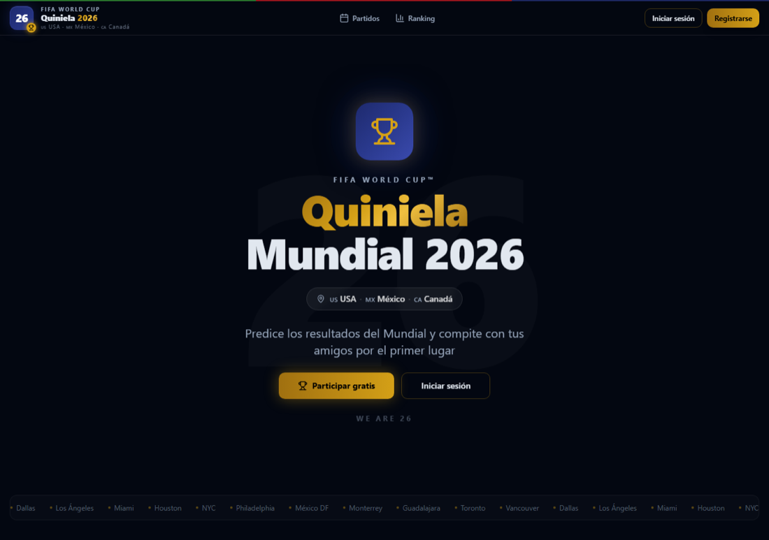 Quiniela Mundial 2026